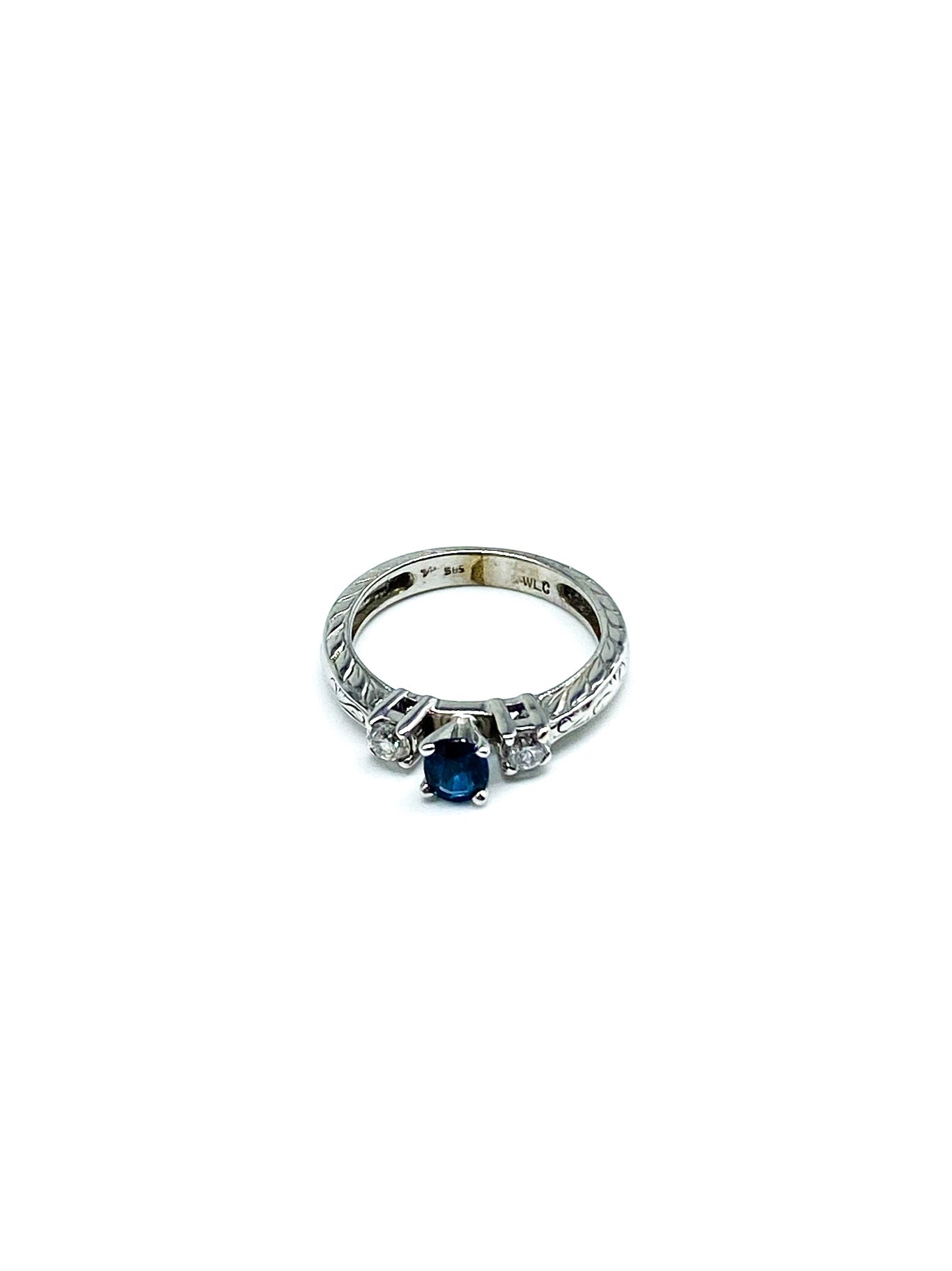 .30 Point Oval Cut and .20 Point Round Brilliant Diamond Ring