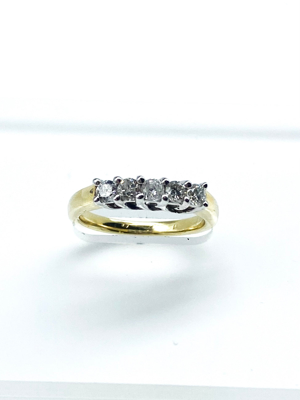.55 Point Round Brilliant Cut Diamond Ring