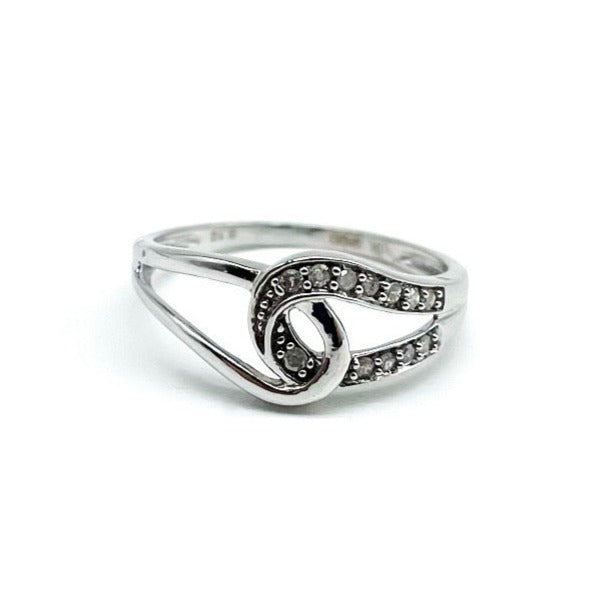 twist white gold ring