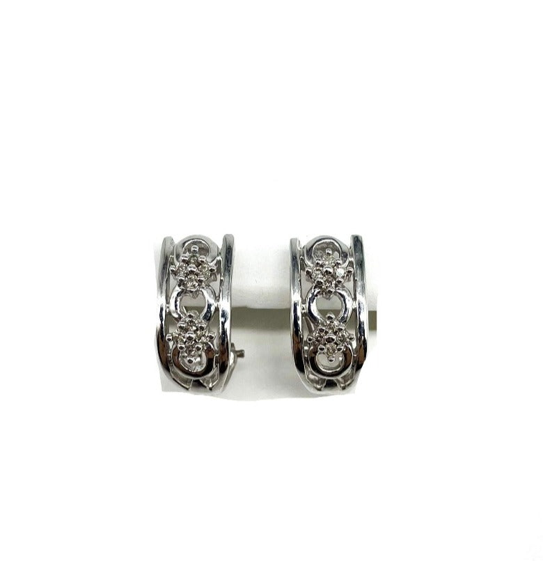 white gold earrings