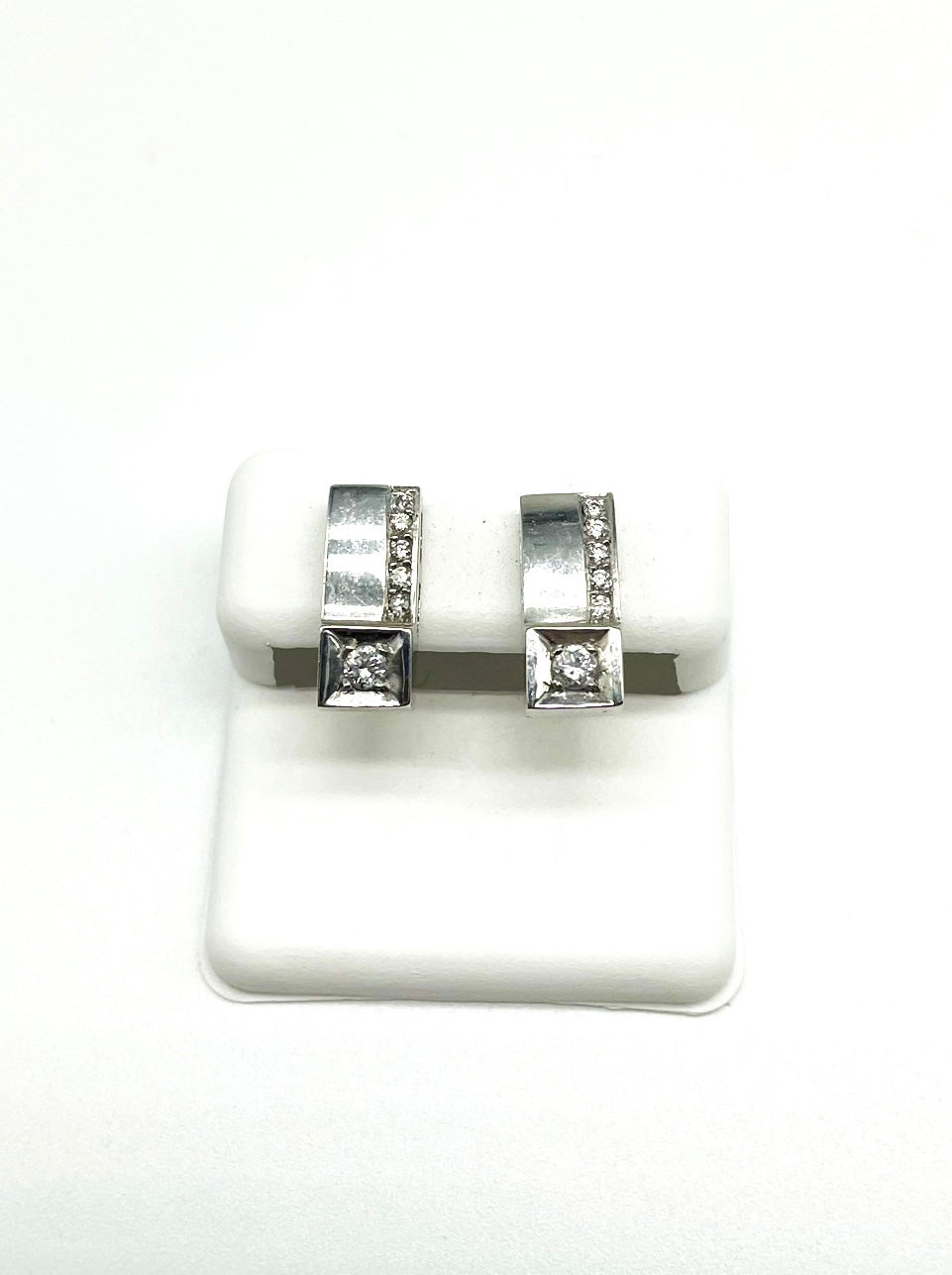 .45 Point Round Brilliant Cut Diamond Earrings