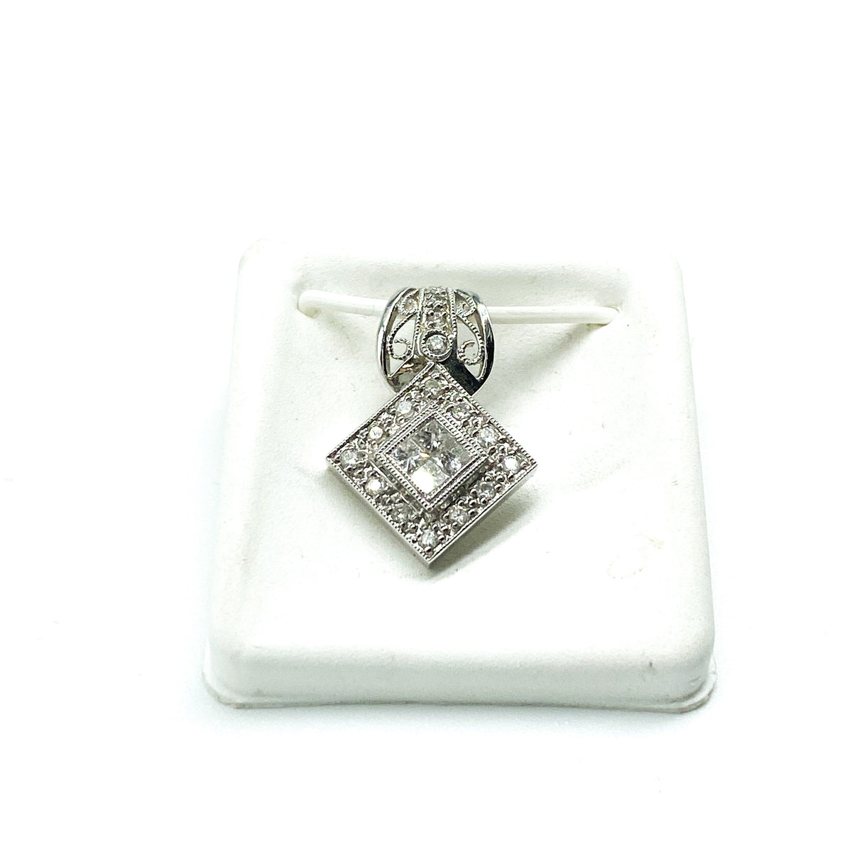 .50 Point Round Brilliant Princess Diamond Pendant