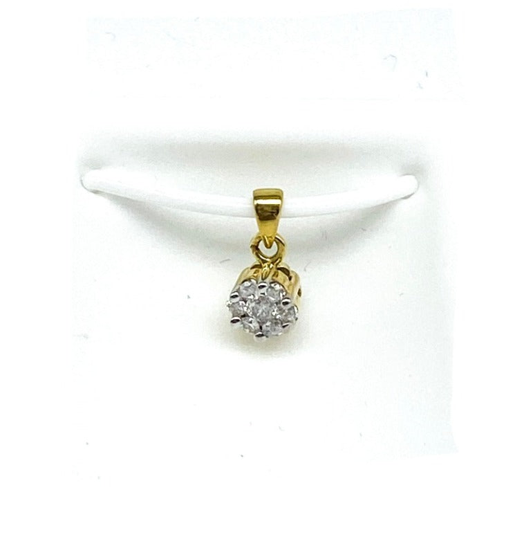 flower yellow godl pendant