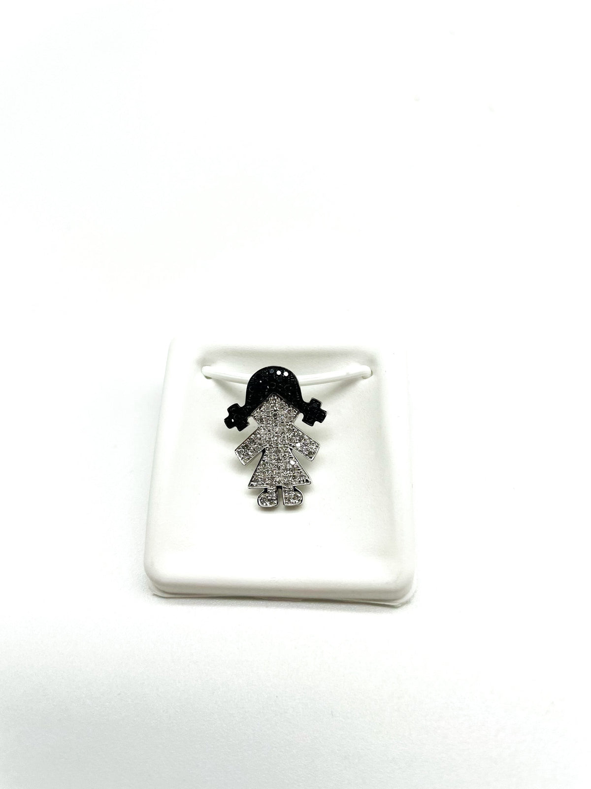 .40 Point Round Brilliant Black Diamond Pendant