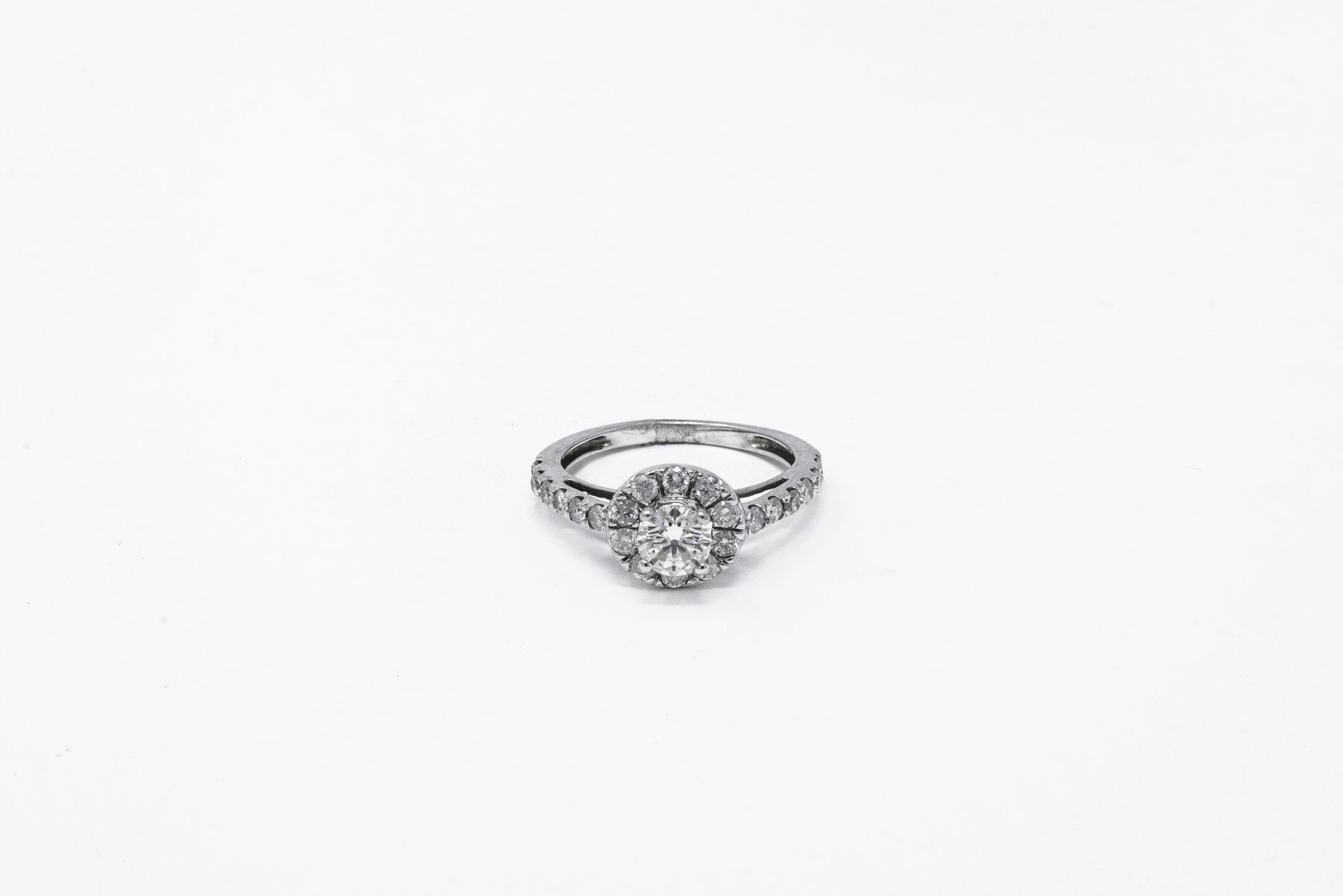 .50 point and .85 point Round Brilliant Cut Diamond Ring