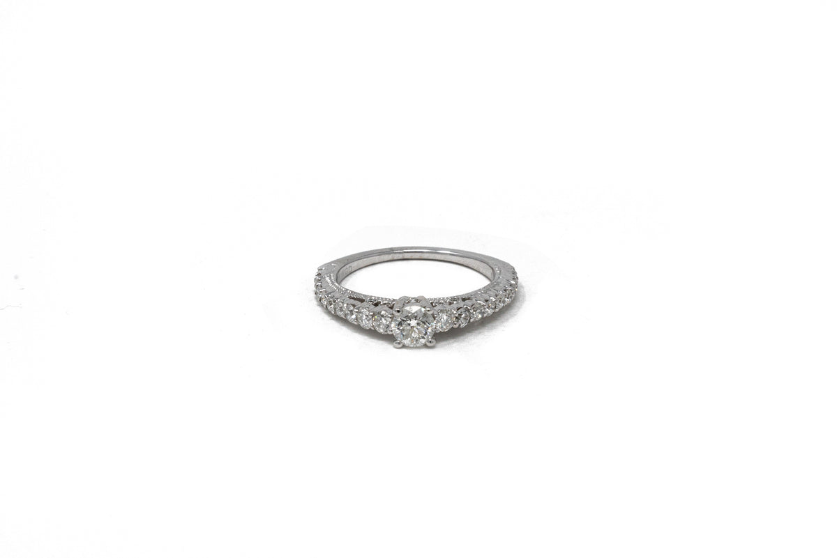 .40 point and .60 point Round Brilliant Cut Diamond Ring