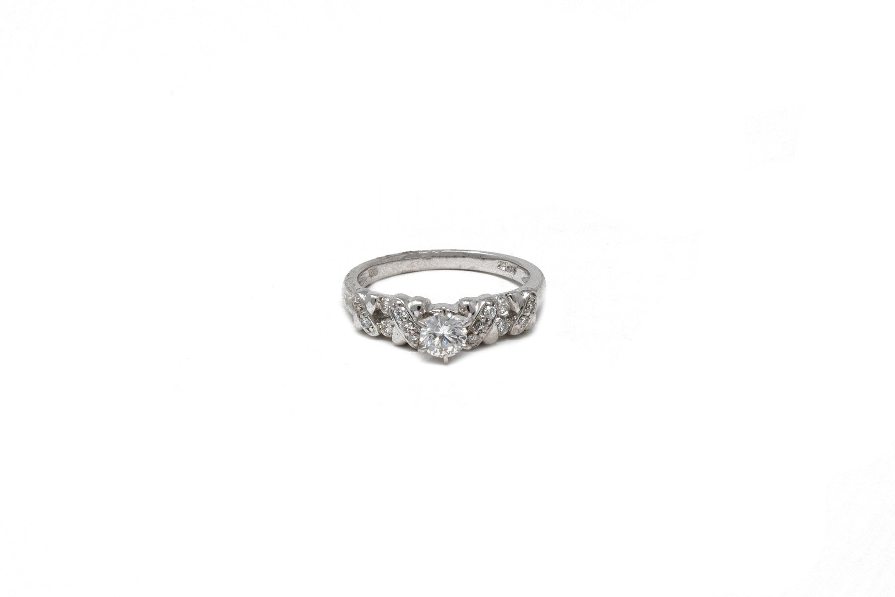 .37 point and .32 point Round Brilliant Cut Diamond Ring