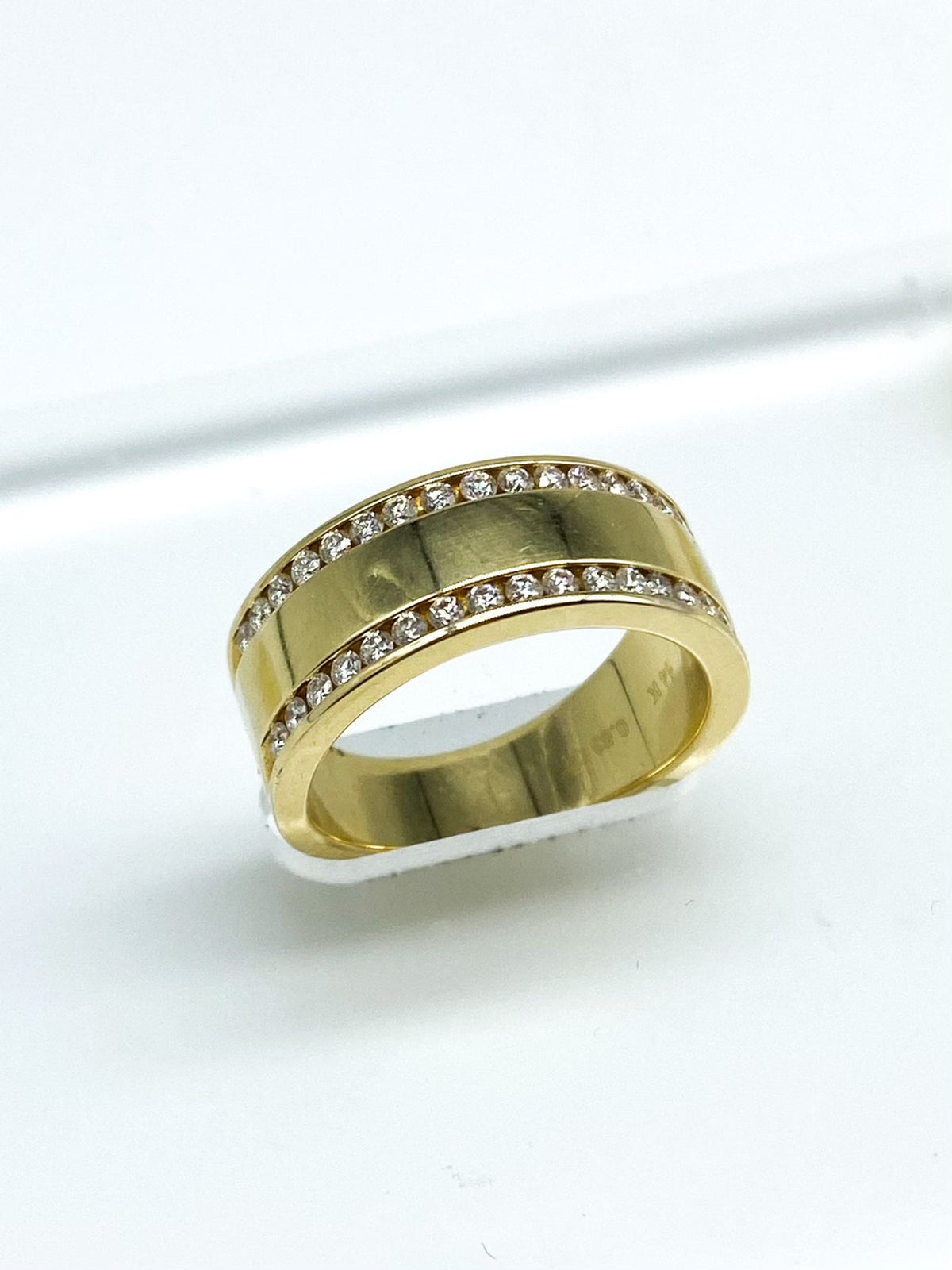 .55 Point Round Brilliant Cut Wedding Band Diamond Ring