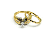 .25 Point Marquise Cut and .51 Point Baguette Diamond Ring