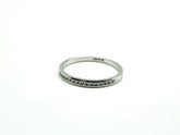 white gold band with diamonds