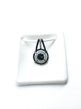 .30 Point Round Natural Blue Tweeted Diamond Pendants