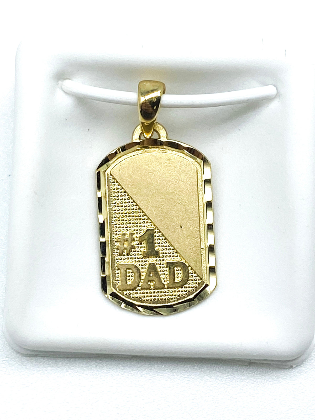 Yellow Gold Number 1 Dad Pendant