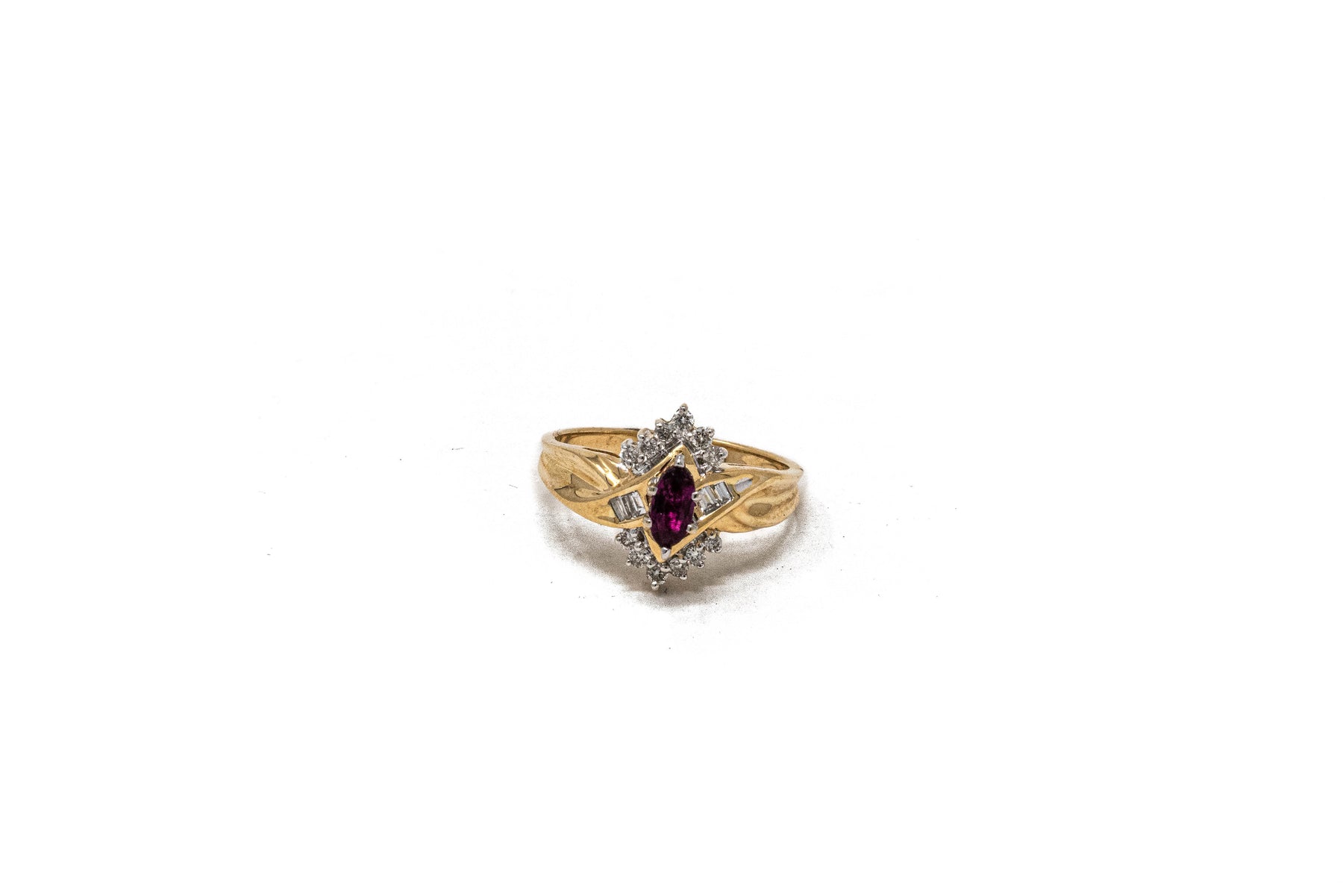 .40 Point Ruby and .25 Points Diamond Ring Set