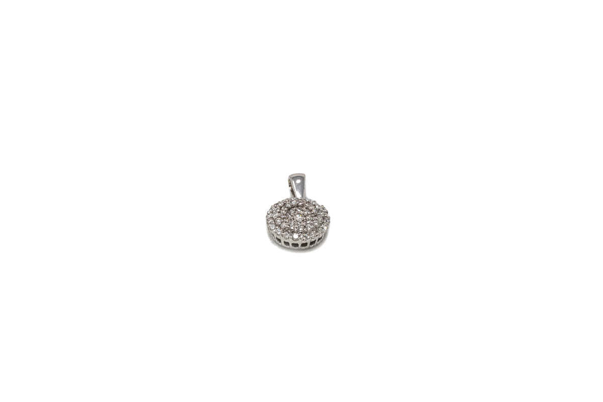 .50 Points Circle Shaped Diamond Pendant