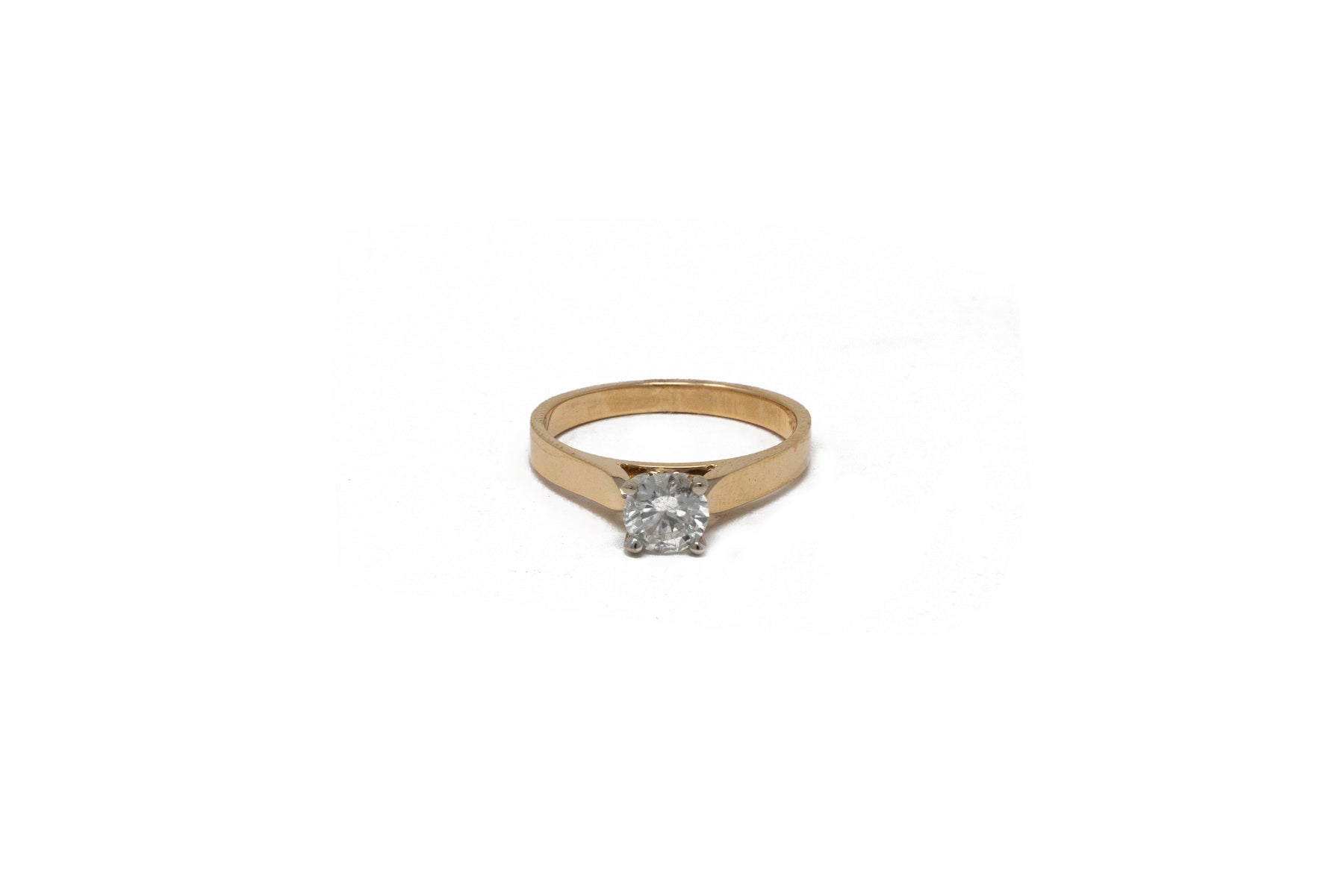 .74 point Round Brilliant Cut Diamond Ring