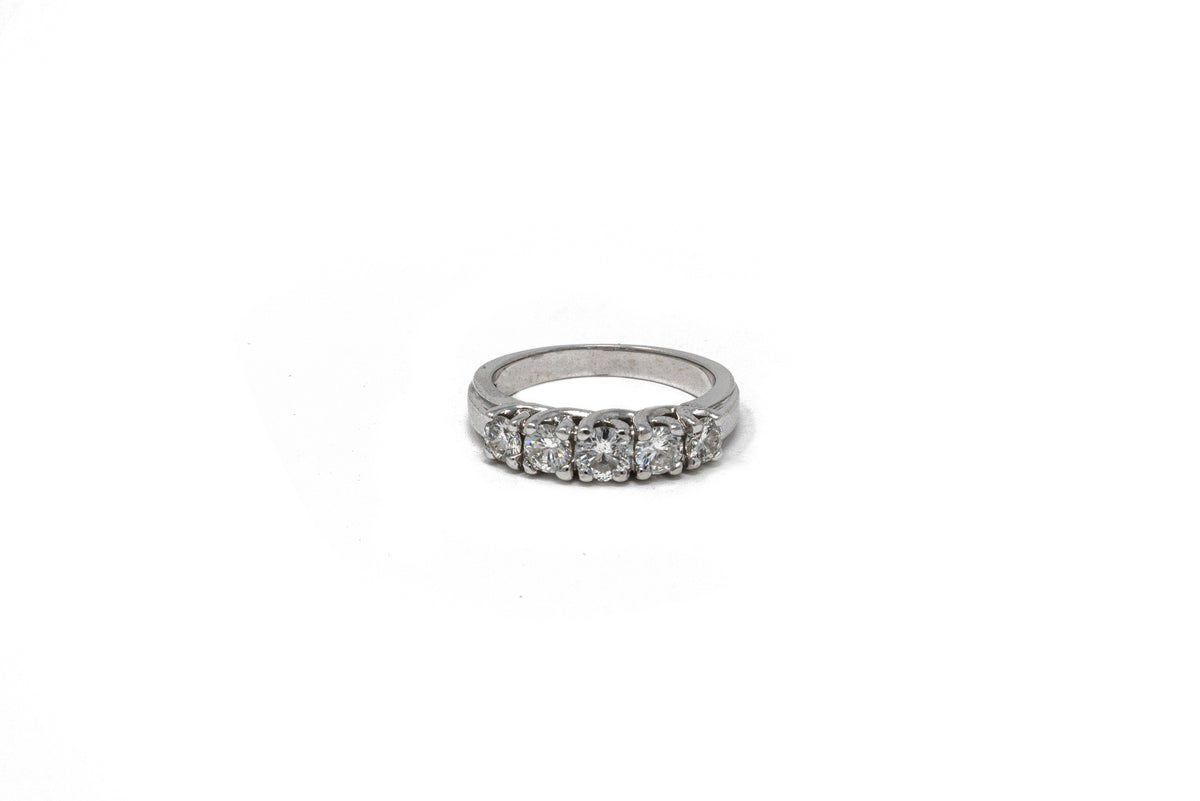 .18 point and .47 point Round Brilliant Cut Diamond Ring