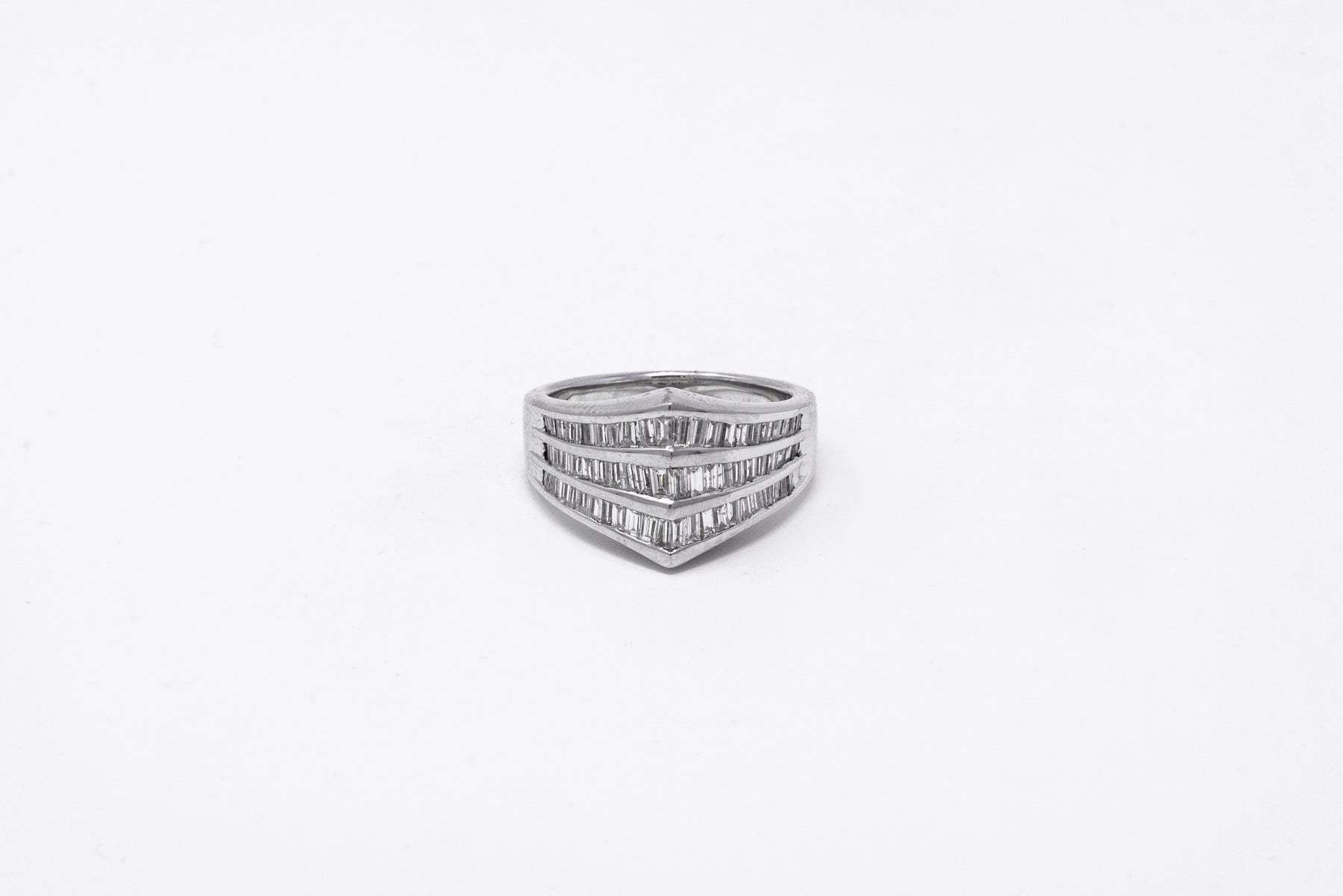 1.50 point Tapered Baguette Cut Diamond Ring